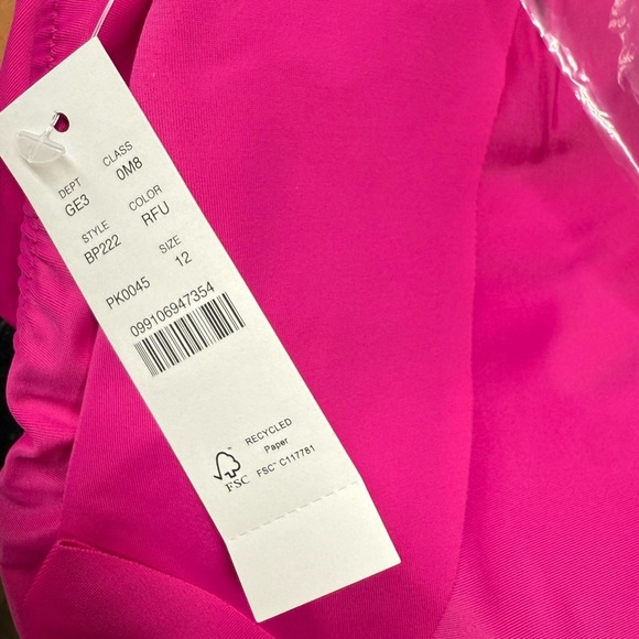 NEW J. Crew Pink Ruched Ruffle one-piece swimsuit - size 12 - Picture 9 of 10